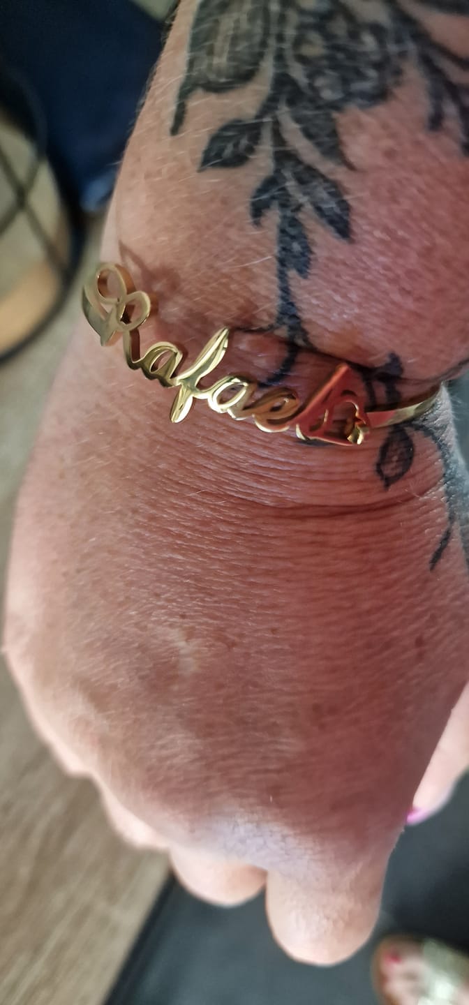 Customer photo review of Bracelet Jonc Avec Fermoir Personnalisé