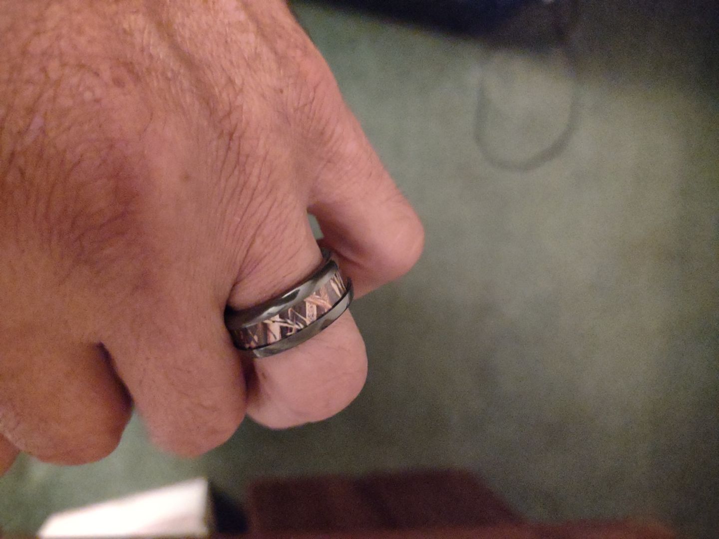 Customer photo review of Realtree Domed 8mm Band - Choose Pattern