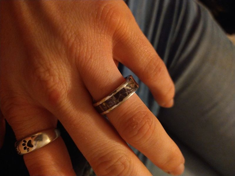 Customer photo review of Mossy Oak Breakup Camo Ring - Cobalt Chrome 5mm