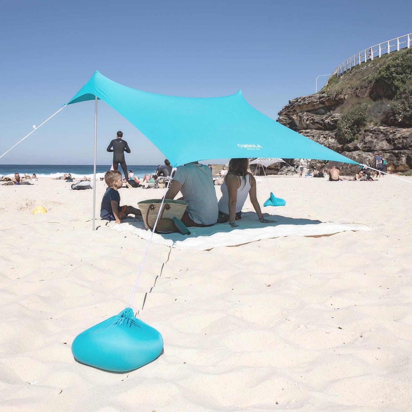 Customer photo review of Family Wave Break Beach Tent