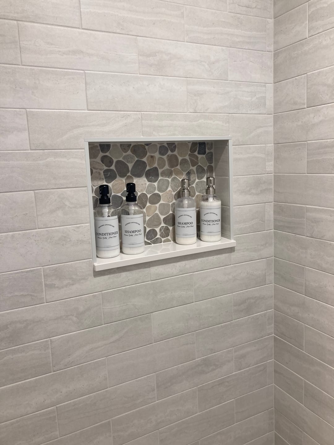 Customer photo review of Clear "Modern Apothecary" PET Plastic Bottle Duo (Choose Your Titles)