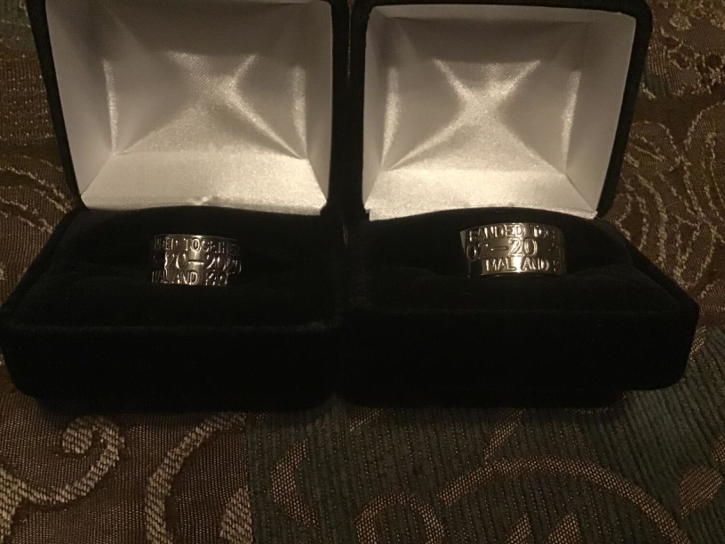 Customer photo review of Duck Band Wedding Ring - 10mm Titanium