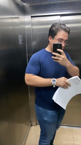 Customer photo review of Training Sport Tee - Navy Blue