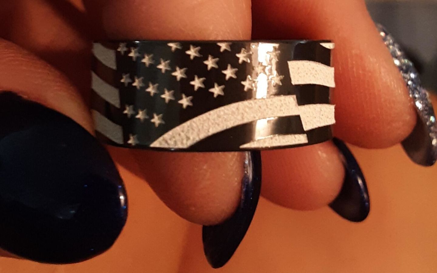 Customer photo review of American Flag Ring