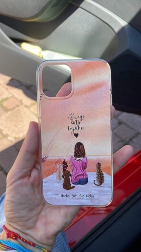 Customer photo review of Together with my pet - Personalized phone case
