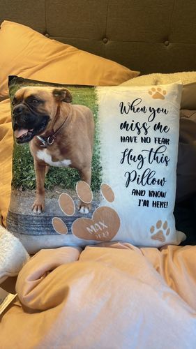 Customer photo review of When you miss me - Personalized pillow