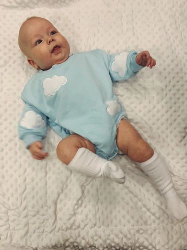 Customer photo review of Green Embroidered Flower Sweater Bodysuit