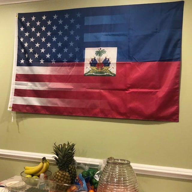 Customer photo review of Haitian American Hybrid Flag