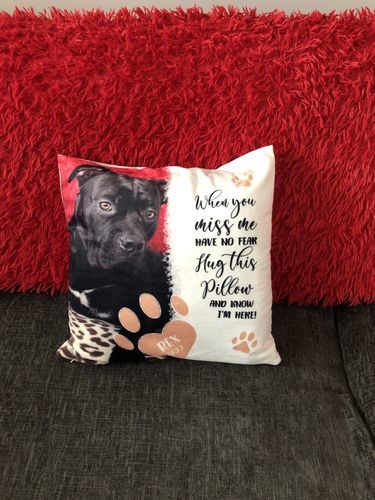Customer photo review of When you miss me - Personalized pillow