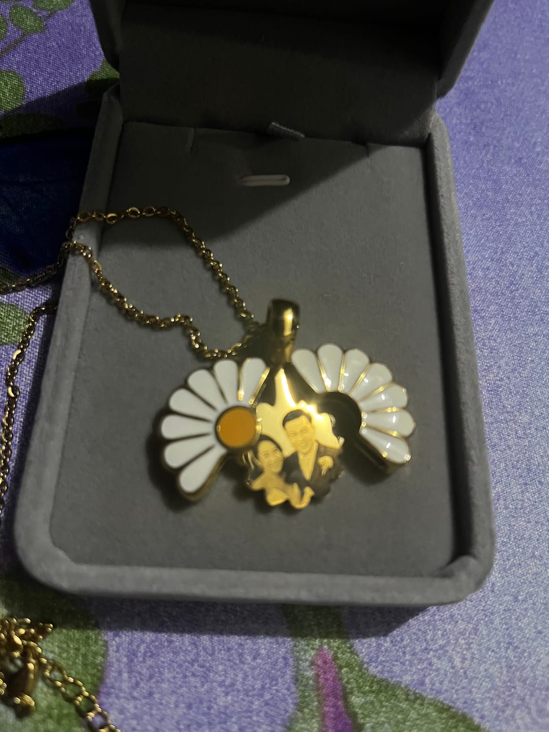 Customer photo review of Printave™ Personalized Flower Necklace