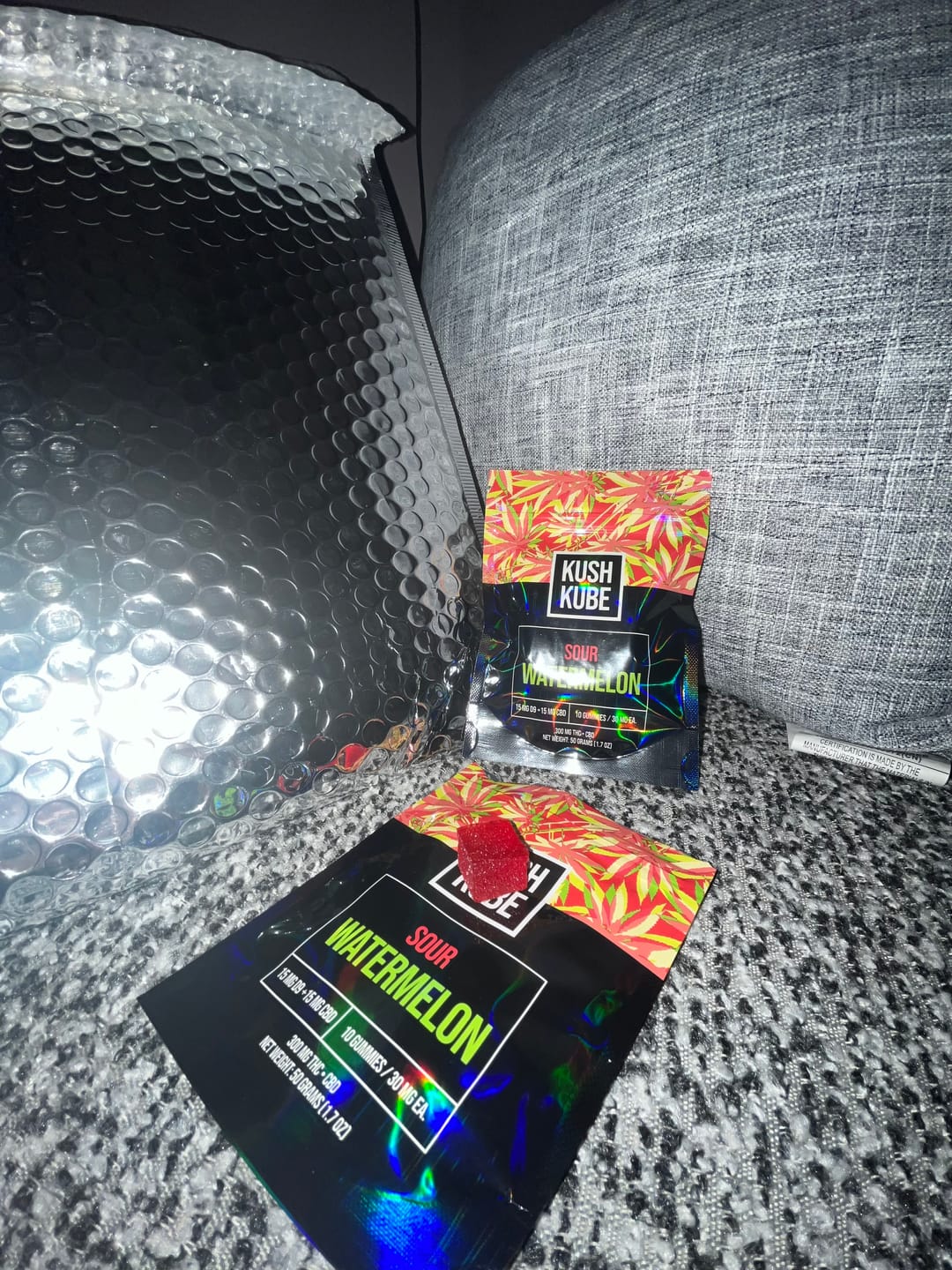 Customer photo review of Sour Watermelon - 10 Gummy Pack