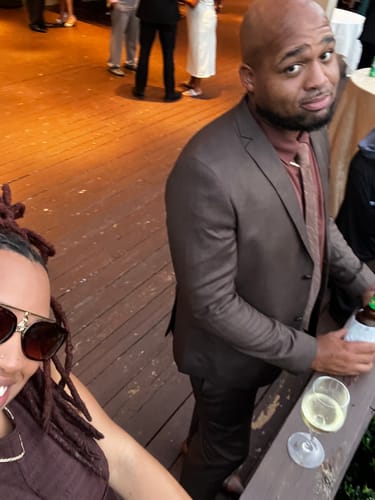 Customer photo review of Brown Sharkskin 2 Button Suit