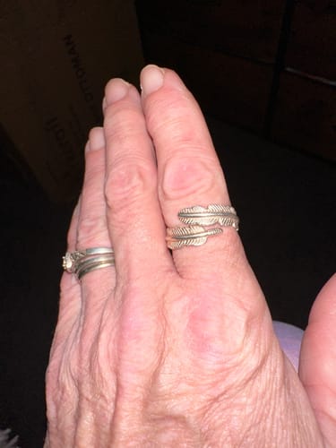 Customer photo review of Feather From An Angel Ring