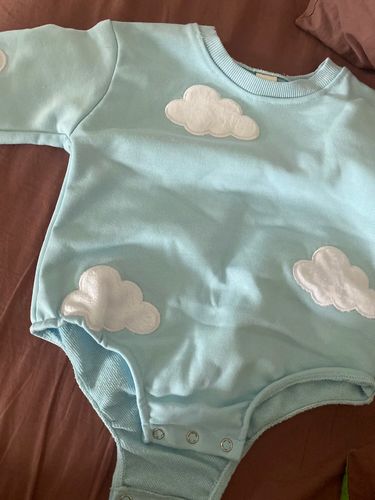 Customer photo review of Green Embroidered Flower Sweater Bodysuit