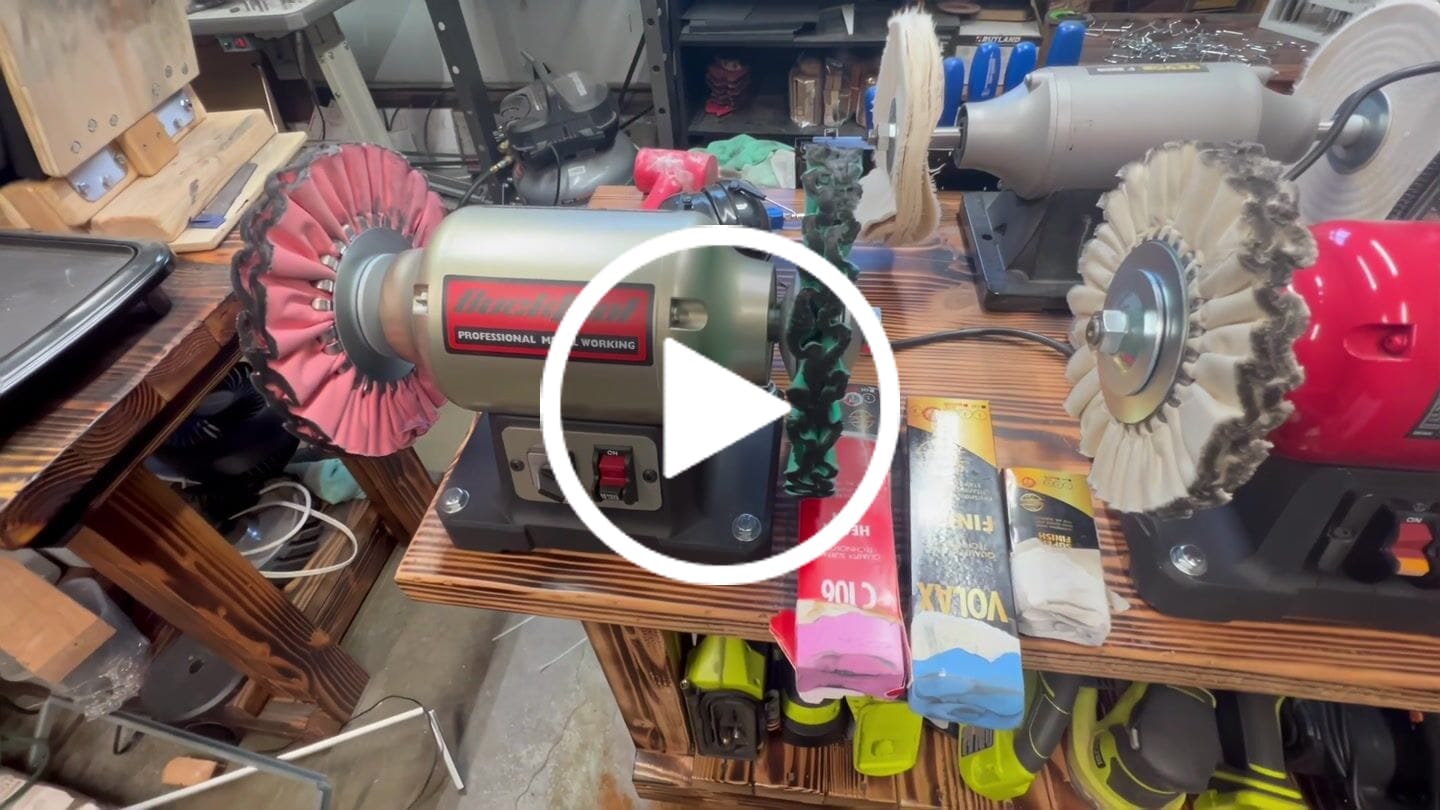 Customer video review of 8" X 5/8 Arbor Mill Treated Airway Buffing Wheels