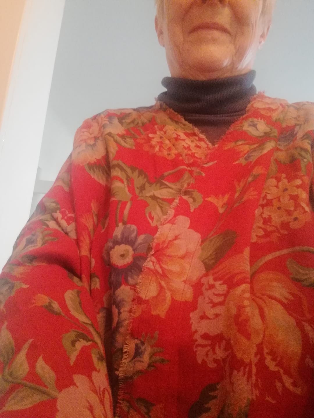 Customer photo review of Plus Size Floral Autumn Women Loose Vintage Shirt