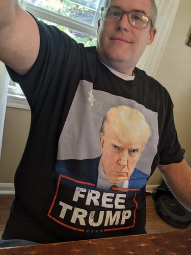 Customer photo review of Trump Mugshot T-Shirt