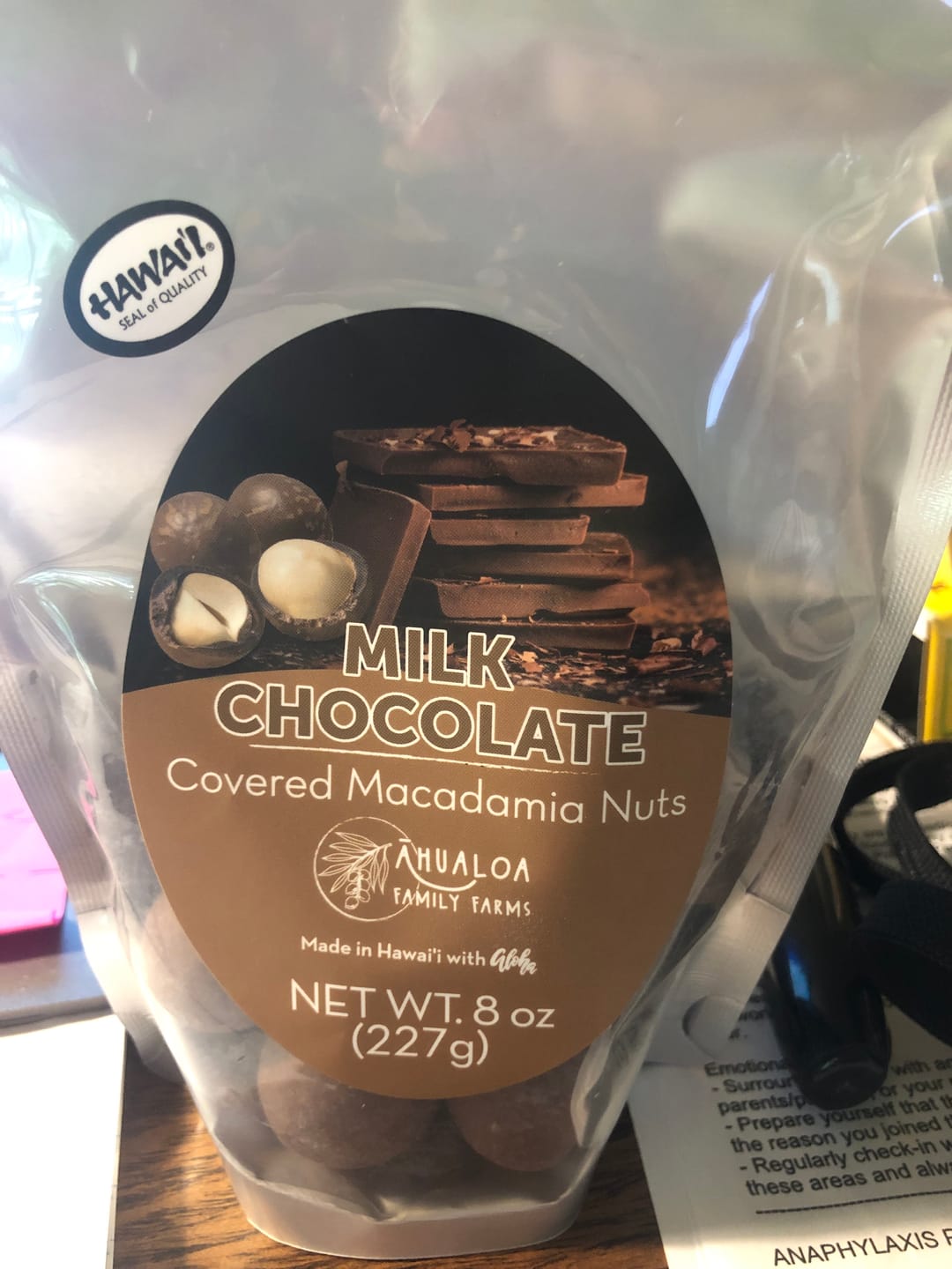 Customer photo review of Milk Chocolate Macadamia Nuts