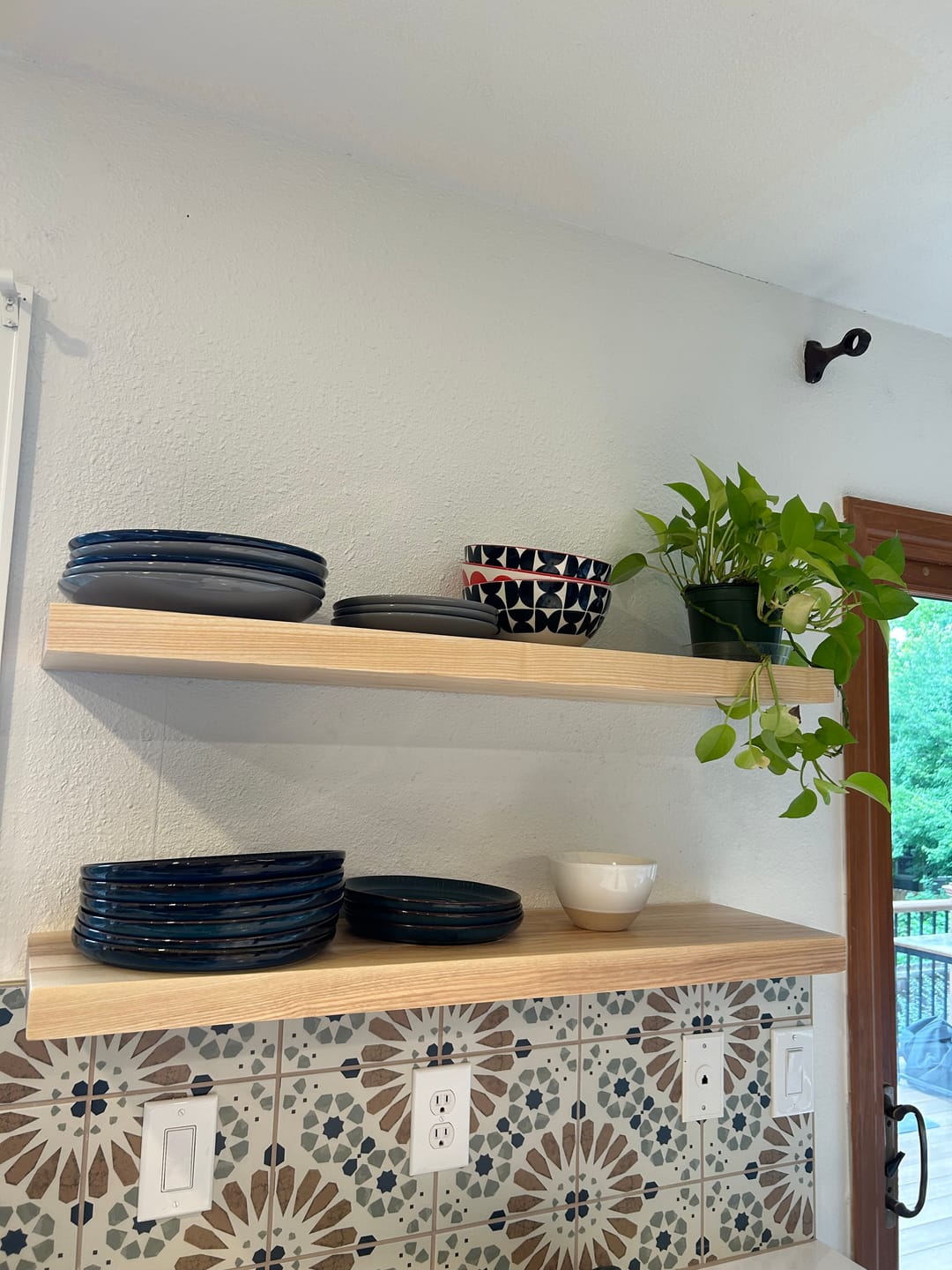Customer photo review of Ash Floating Shelves