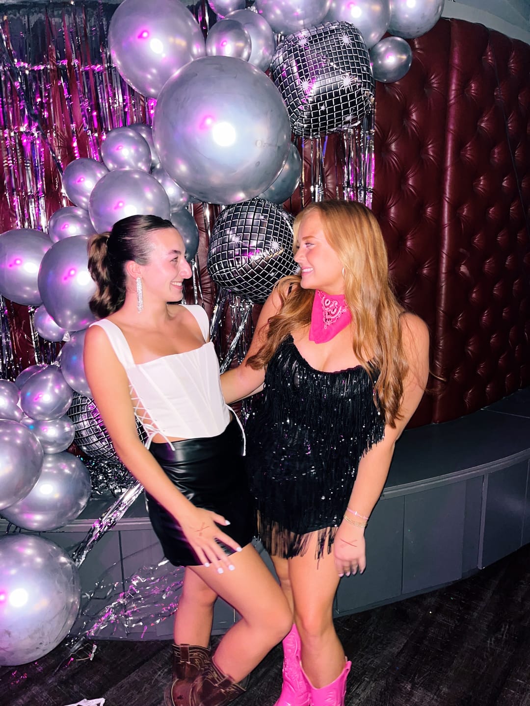 Customer photo review of Shake It My Way Short Fringe Mini Dress