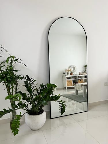 Customer photo review of Full Length Arched Black Wall Mirror (7 Sizes)