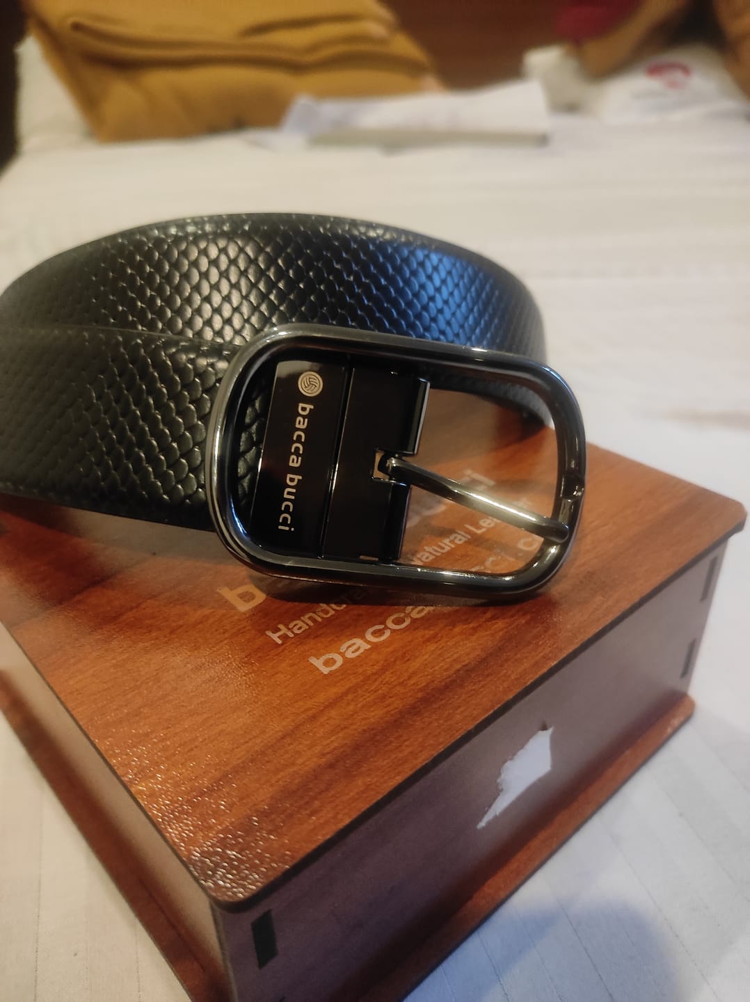 Customer photo review of Bacca Bucci Auto reversible dress belt with Genuine Leather
