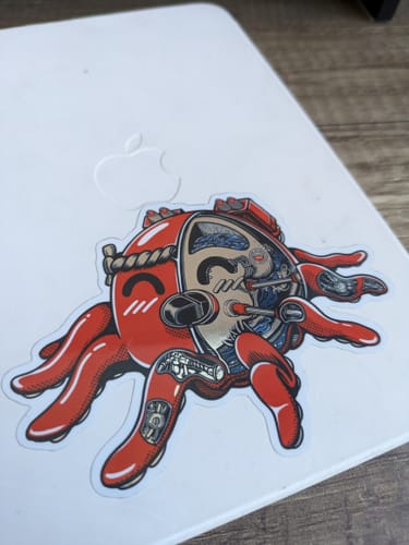 Customer photo review of Mirror Takoyaki Rocket Sticker