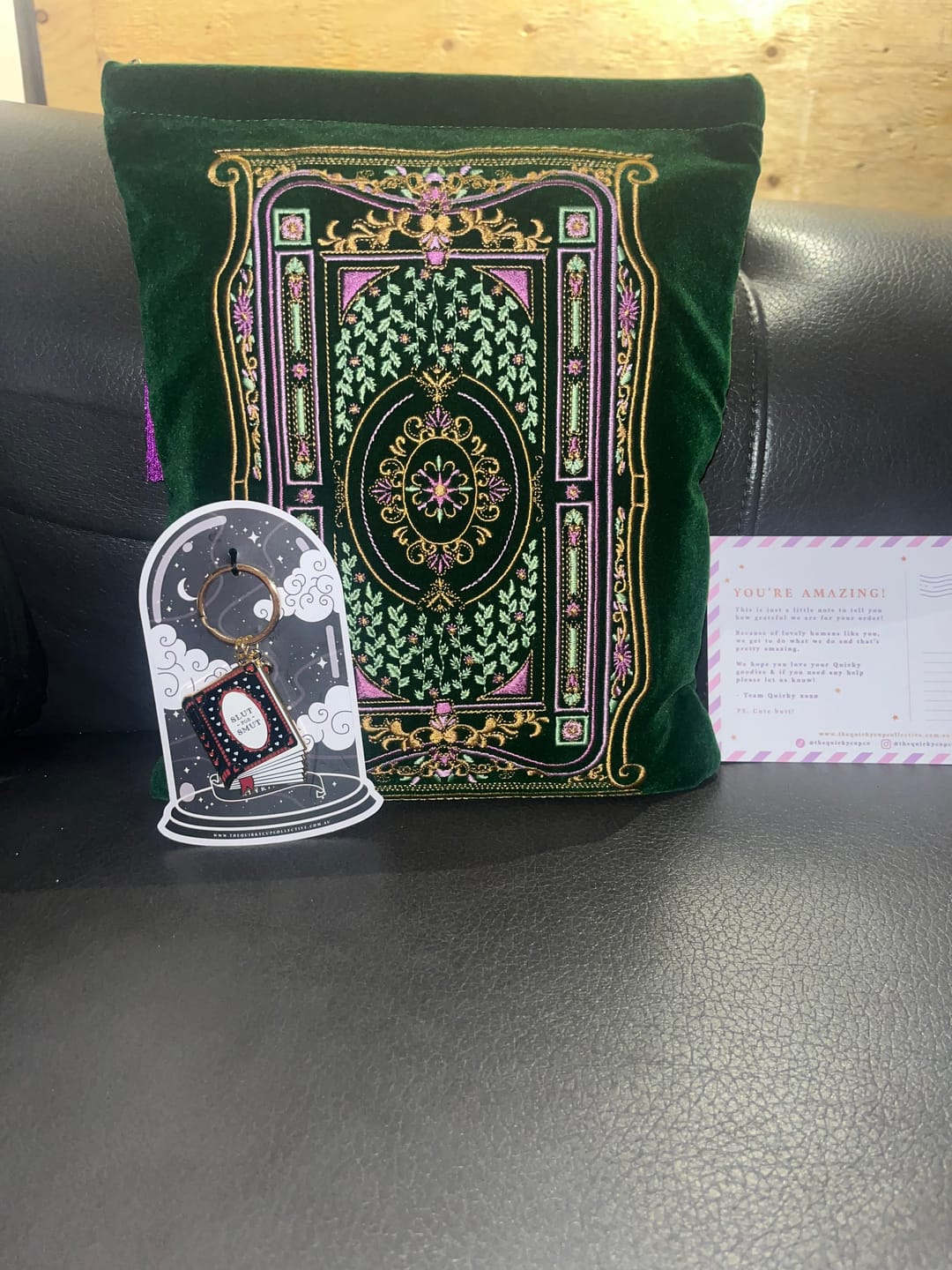 Customer photo review of Once Upon a Time Book & iPad Sleeve - Green
