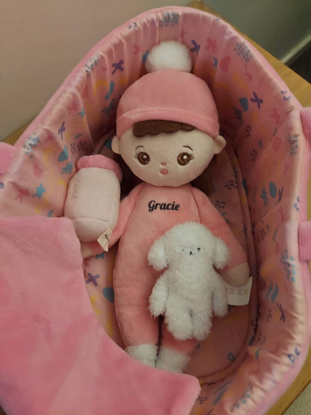 Customer photo review of Personalized Plush Mini Baby Braid Girl Doll & Gift Set