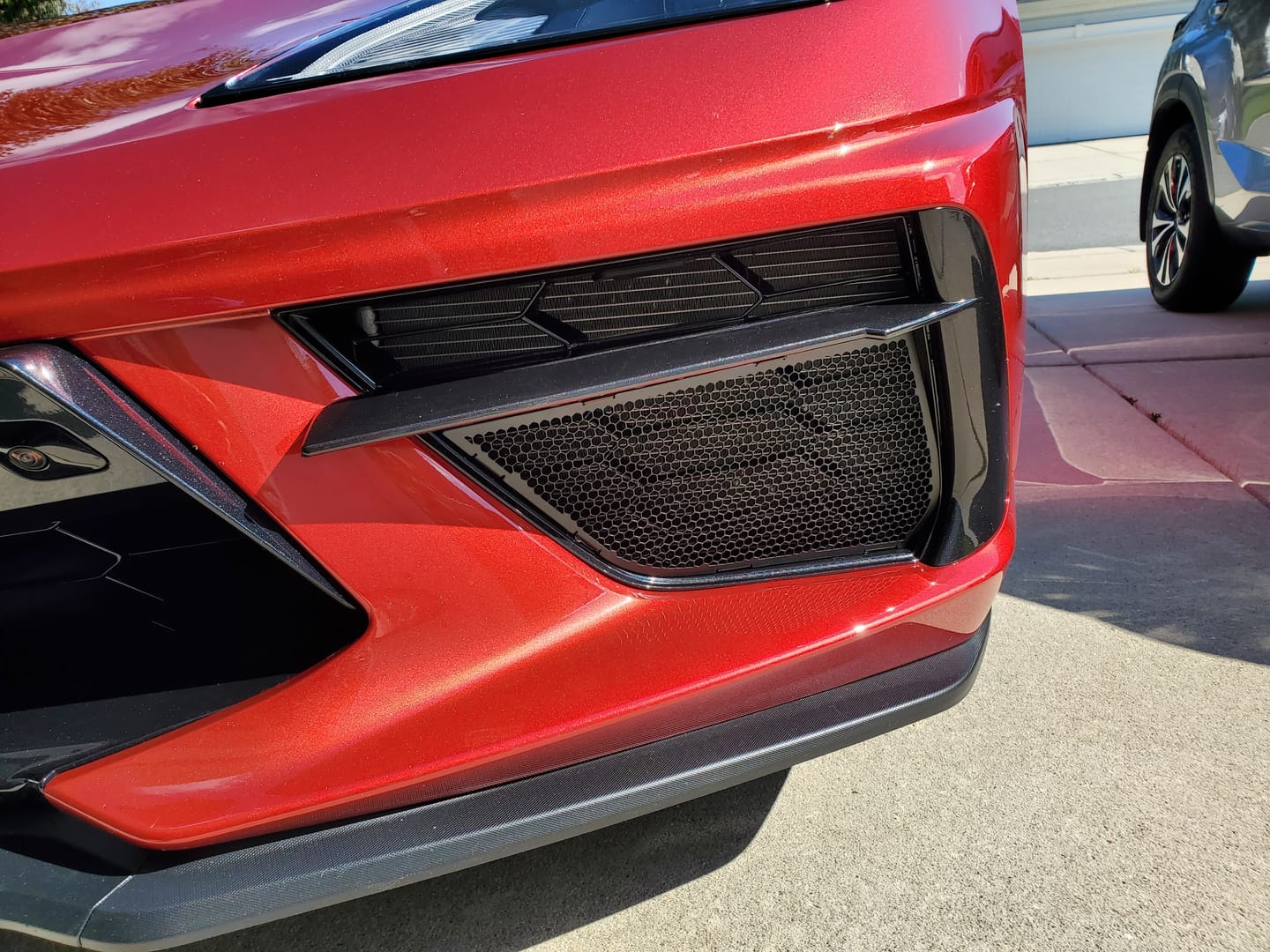 Customer photo review of Corvette C8 Front Mesh Grill Insert Cover