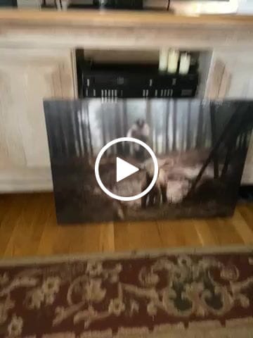 Customer video review of Jesus Running After a Lost Lamb, Jesus Lamb of God, Wall Art Canvas