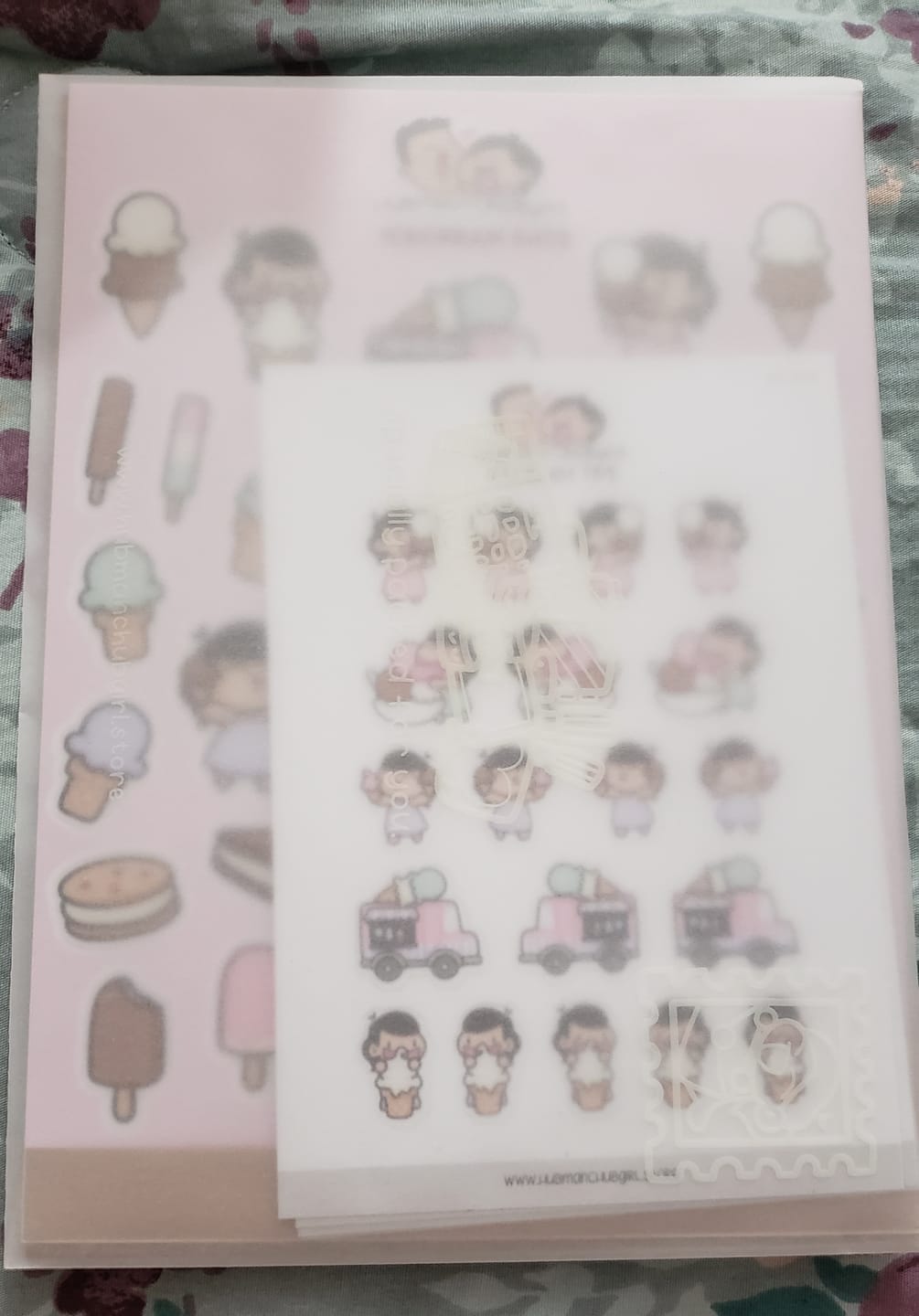 Customer photo review of Ice cream Date Sticker Set