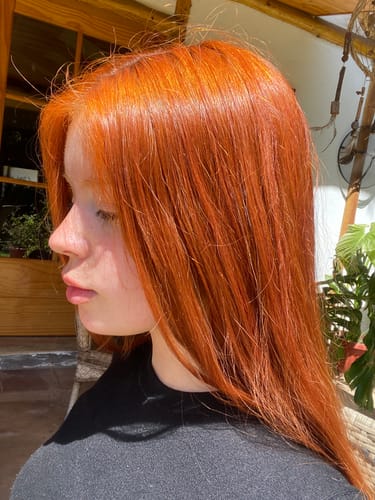 Reseña con foto de un cliente sobre Henna Jamila Hair