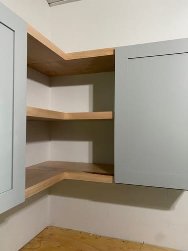 Customer photo review of Maple Floating Shelves