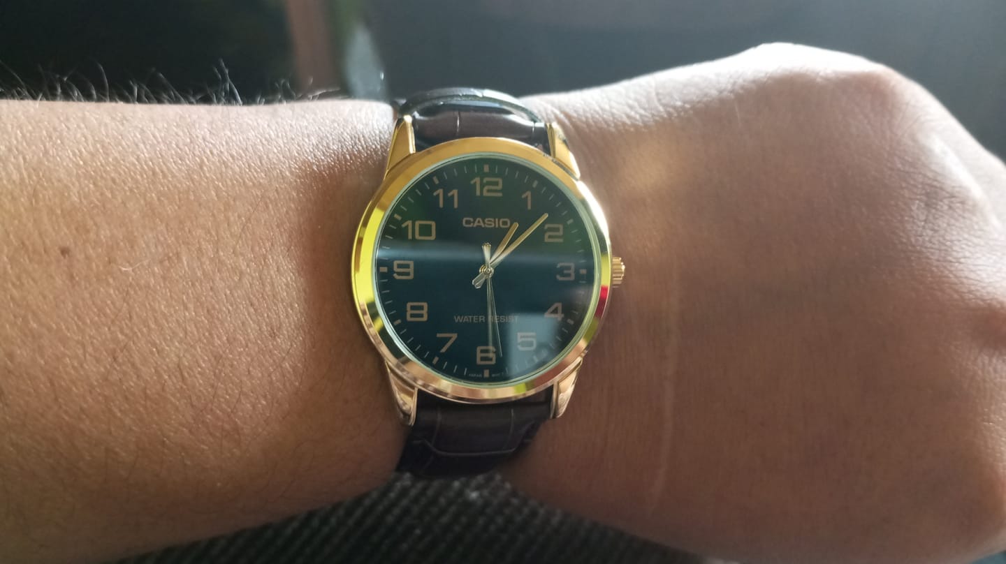Customer photo review of Reloj Casio Análogo MTP-V001GL-1BUDF Negro Correa de Cuero