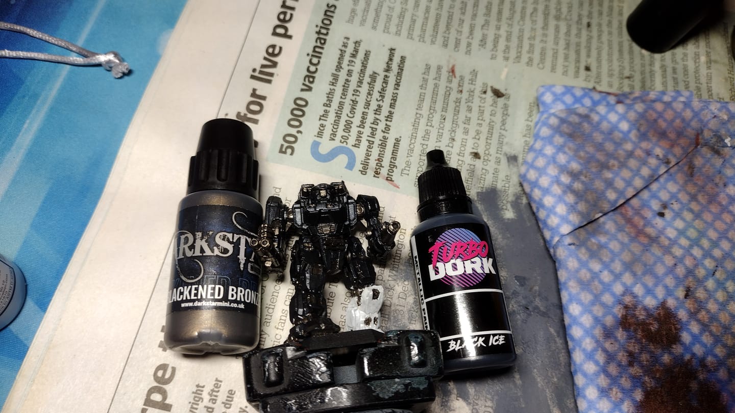 Customer photo review of Black Ice Metallic Acrylic Paint