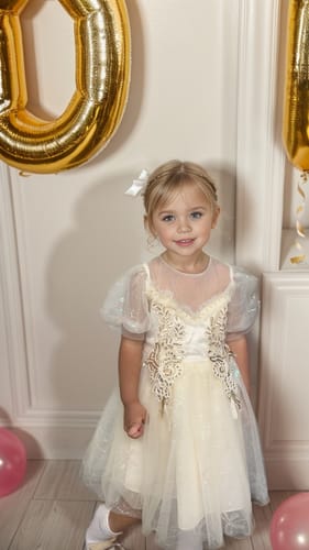 Customer photo review of Flower Cascade Dress - Garden Bliss