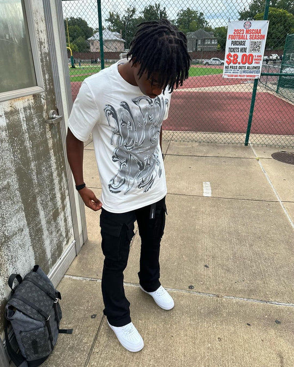 Customer photo review of Aelfric Eden Futuristic Liquid Metal Design Tee