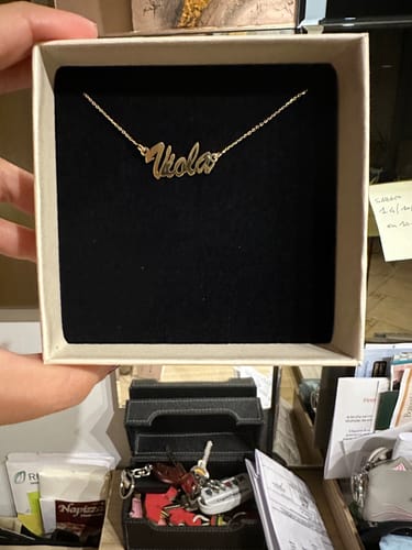 Customer photo review of Collana Nome Personalizzato In Oro 18kt