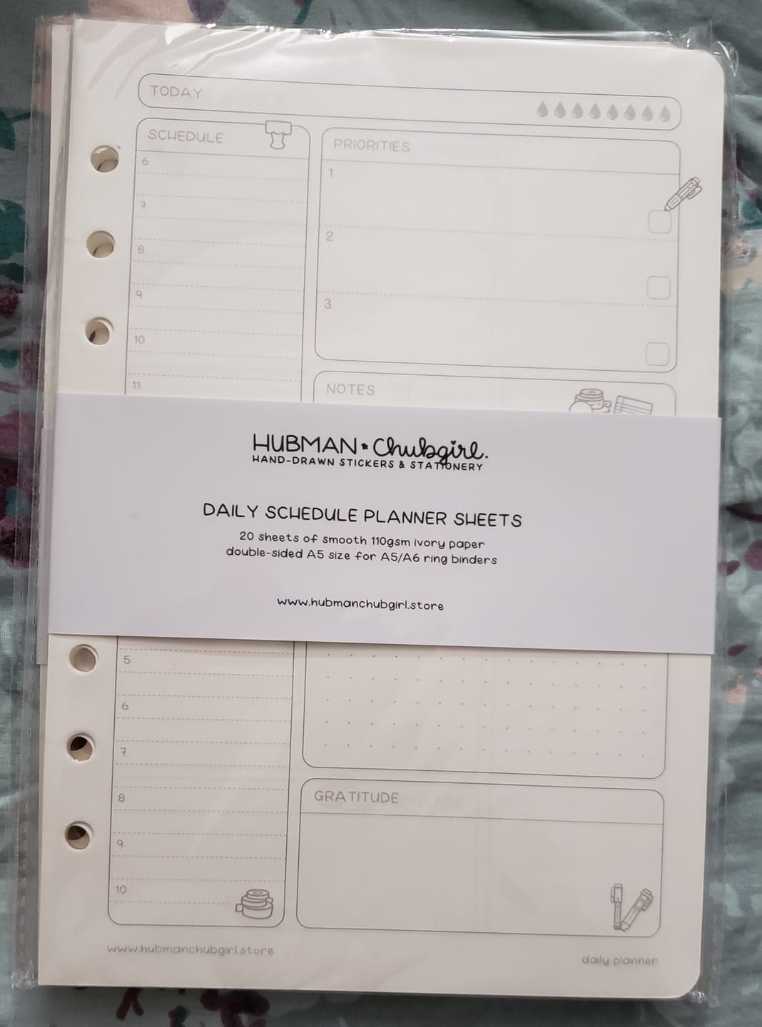 Customer photo review of Planner Inserts - Daily