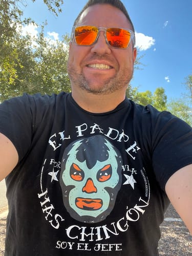 Customer photo review of El Padre Mas Chingon OG T-Shirt