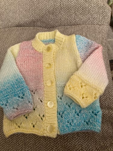 Customer photo review of Baby Mystery Knitting Box