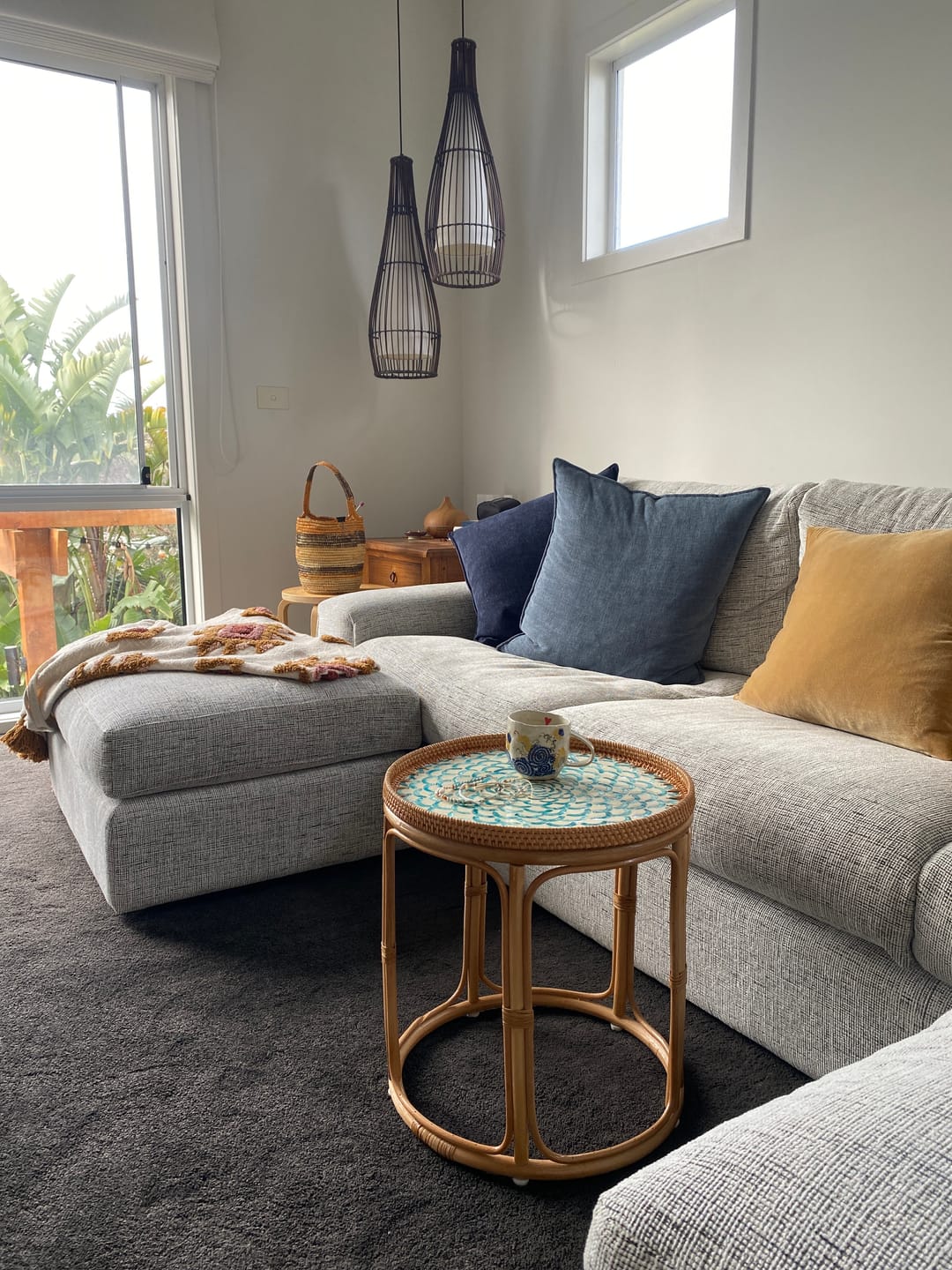 Customer photo review of Bloom Rattan Table