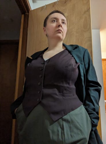 Customer photo review of FINAL SALE - Tim Burton's CORPSE BRIDE™ Victor Vest in Vintage Brown