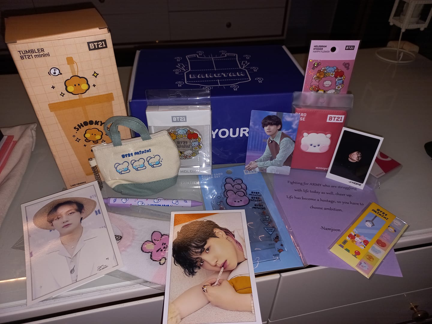 Customer photo review of BTS MYSTERY RANDOM BOX [RENEWAL VERSION]