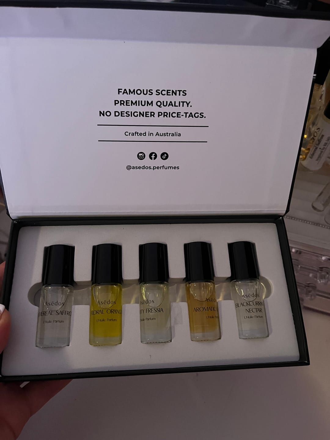 Customer photo review of Asēdos Perfume Oil Set - Her Collection