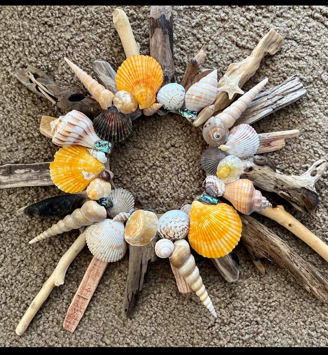 Customer photo review of Unfinished Wood Wreath Blank Shape | Craft Cutout | up to 36" DIY
