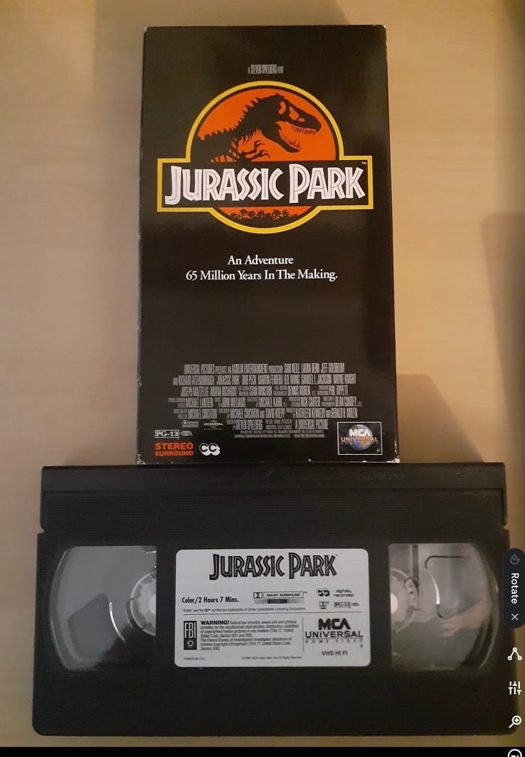 Customer photo review of Jurassic Park VHS Tape