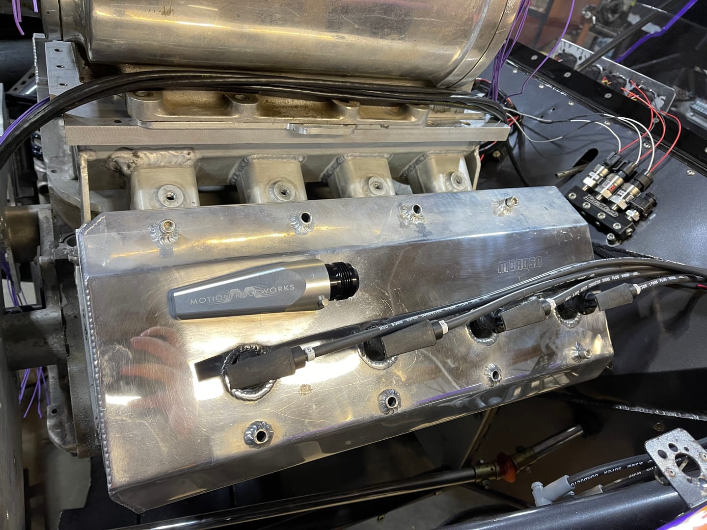 Customer photo review of Billet Burn Down Breather Quick Release Fittings Clear Anodized (Pair) 32-130