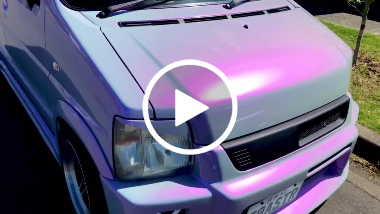 Customer video review of Candy Metallic Gray Purple vinyl wrap